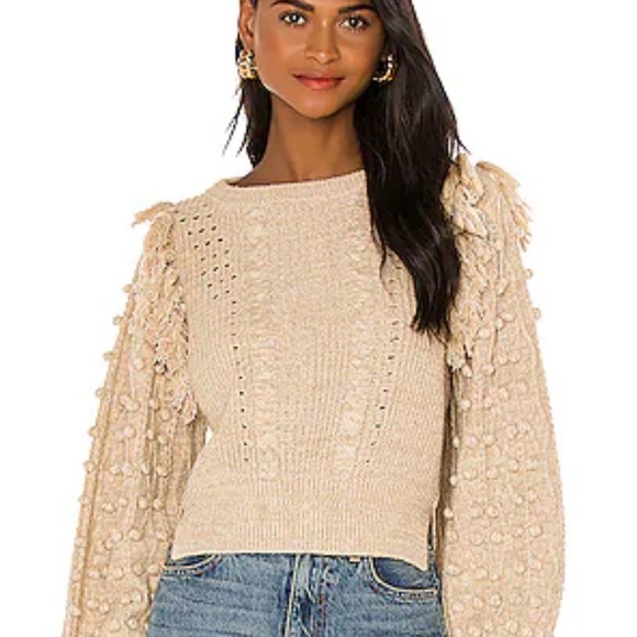 Cleobella Sweaters - Cleobella | Lima Knit Sweater with Fringe and Pom Pom Sleeves | Sz M